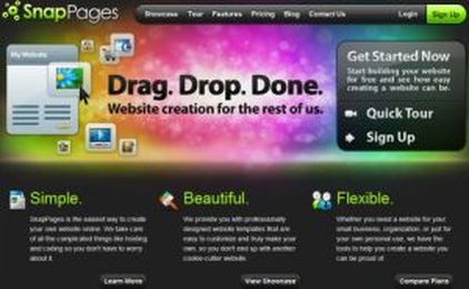 SnapPages, A simple yet powerful application to create beautiful websites