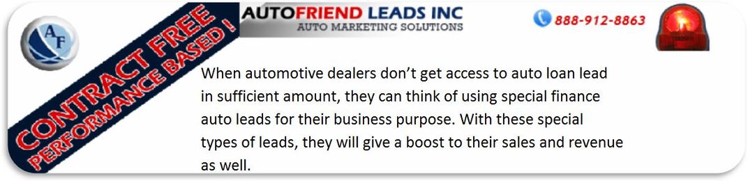 Can Special Finance Auto Lead Keep Hope Alive For Auto Dealers?