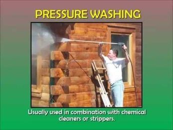 Log Home Staining Preparation