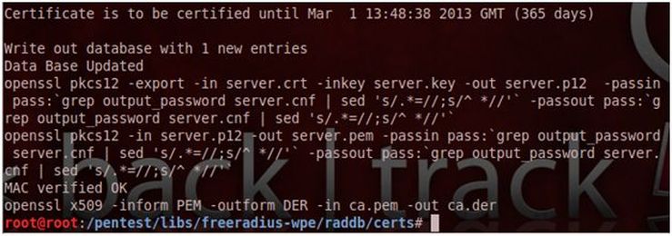 Capturing and cracking a PEAP challenge/response with FreeRADIUS-WPE