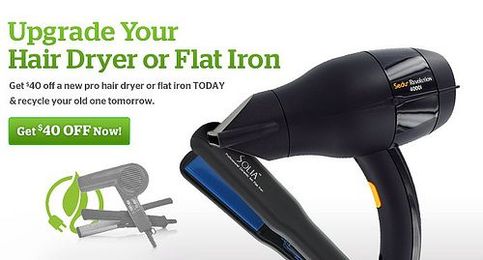 Recycle Your Old Hair Dryer or Flat Iron + Save $40