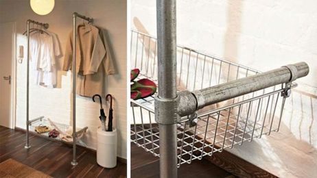 Build a Simple, Stylish, Industrial-Style Clothing Rack with Pipes