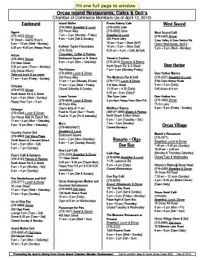 Where to eat on Orcas Island?  Your one-sheet cheat sheet