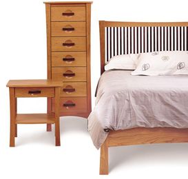 Cherry and Walnut Wood:  Custom 2 Tone Furniture Designs