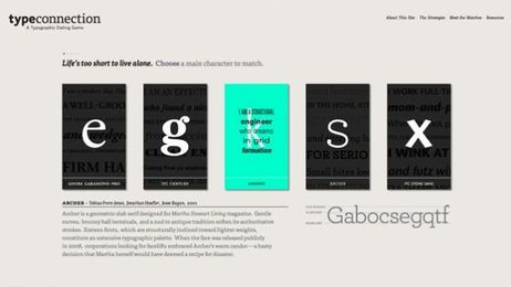 Type Connection Teaches You How to Pair Fonts in Your Designs by Sending Them on Dates