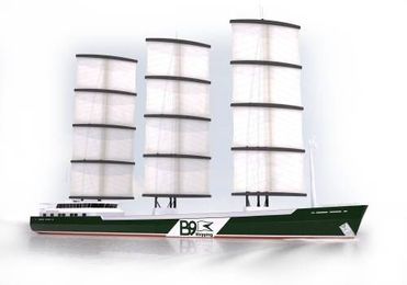 B9 Cargo Ship Uses Sails and Biogas Instead of Fossil Fuels