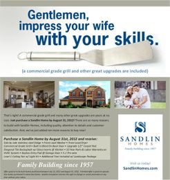 Sandlin Homes: Gentlemen, Impress your Wife with your Skills