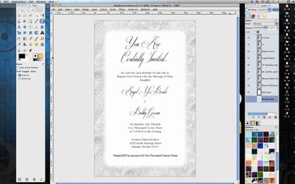 How to Make Wedding Invitations in Gimp