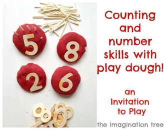 Counting and Maths Skills with Play Dough!