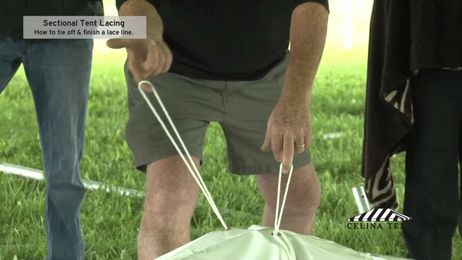 How to tie off and finish a lace line.