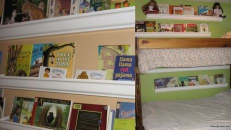 Turn Rain Gutters into Bookshelves