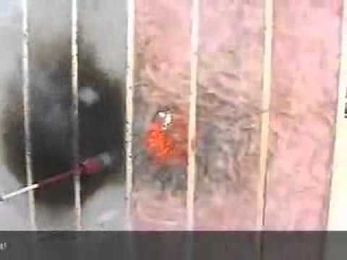 How do cellulose and fiberglass handle open flame?