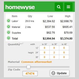 Homewyse Calculator: Cost to Install Vinyl Siding