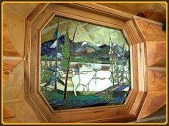 Stained Glass: A Colorful Log Home Solution