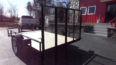 New 6.4 x 10 Tall Screen Assist Gate Utility Trailer sle