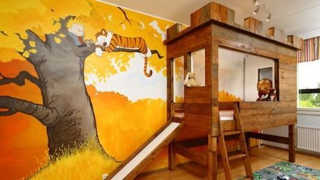 Greatest Dad Ever Creates a Calvin & Hobbes Nursery Complete with Tree Fort