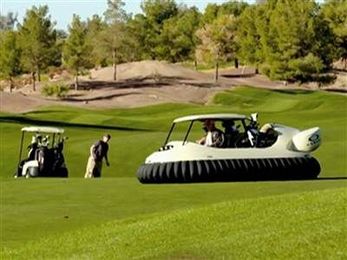 Hovercraft golf cart lets you glide instead of ride across course