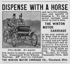 Earliest known printed automobile ad