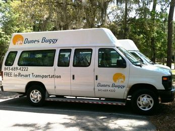 Take a free ride on the Dunes Buggy!