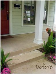 Garden Design Details:  Stenciled Concrete