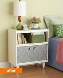 Before & After: Sad Thrift Store TV Cart Turned Pretty Bedside Table