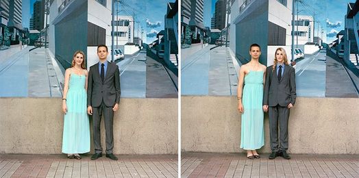Switcheroo: Quirky Portraits of Couples Swapping Clothes by Hana Pesut