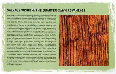The advantages of quarter-sawn wood from the book Building With Secondhand Stuff