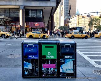 Times Square Goes Green(er) with Big Belly Solar Recycling Garbage Cans