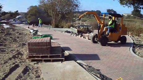 Hydro-Flo Pavers Installed by Machine