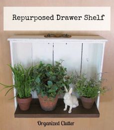 A Re-Purposed Drawer Shelf