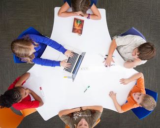 Custom Unique Shape Tables for the Office by Interior Concepts