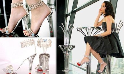 £200k stilettos made with 18ct gold and encrusted with 1,290 diamonds