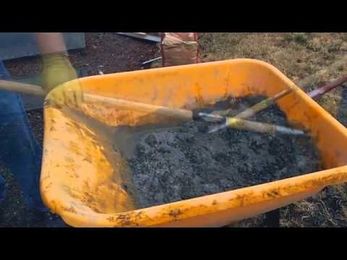 Mix Concrete in a Wheelbarrow