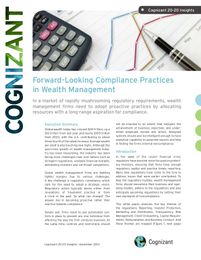 Forward-Looking Practices in Wealth Management