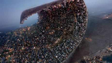 What would it look like if you could peel a city off Earth's crust?