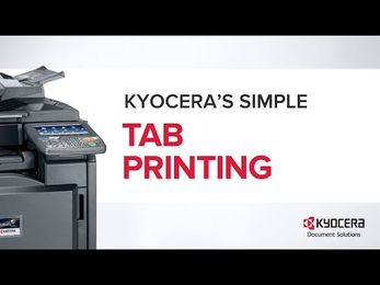 Kyocera's Simple TAB PRINTING How-To
