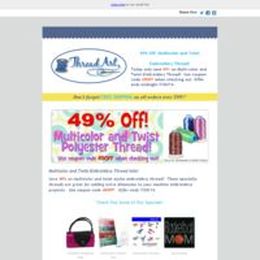 Save 49% on Select Emrboidery Thread!!