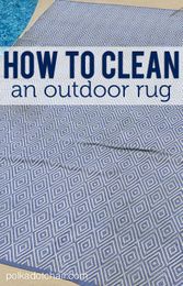 How to clean an outdoor rug on Polka Dot Chair blog