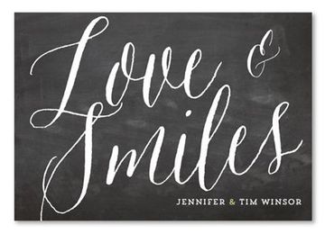 Chalkboard Thank you cards ~ Together & Married