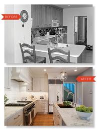 Before & After:  Soft Neutrals Update a Main Line Kitchen