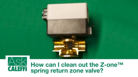 How can I clean out the Z-one™ spring return zone valve?
