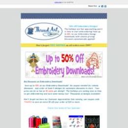 Holiday Embroidery Designs for 50 Cents?!?!