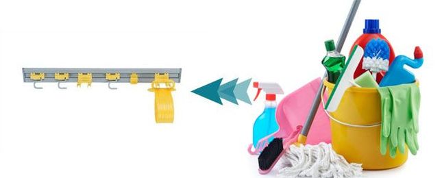 Using A Tool Holder To Organize Cleaning Supplies