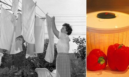 Dry your undies in the salad spinner! 