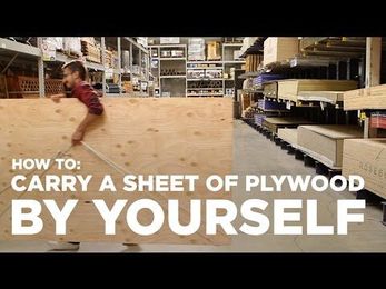 Carry A Sheet Of Plywood By Yourself With A Loop Of Rope