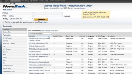 How To: See a List of all Sources/Publications
