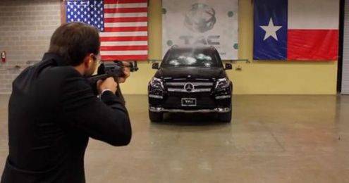How do you test an armored Mercedes? Shoot it with an AK-47, of course!