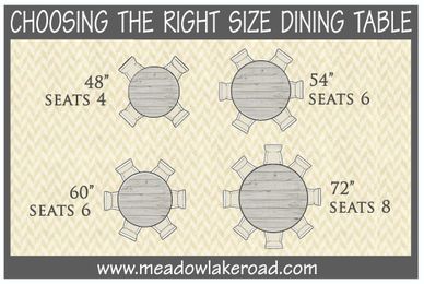 Choosing the Right Size Dining Table