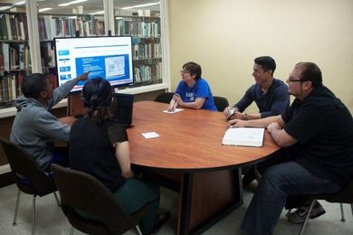 Students design workstations that accommodate groups and individuals