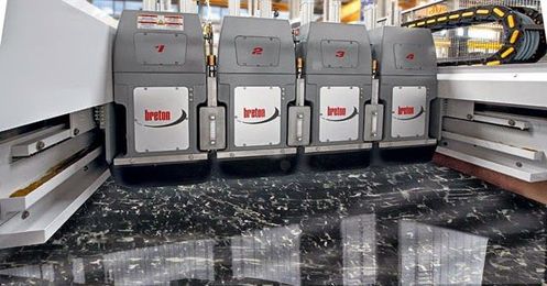 Waxing machine for marble and granite slabs